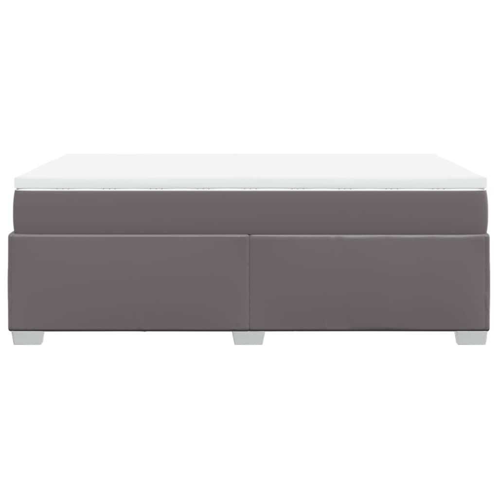 Giroletto a Molle con Materasso Grigio 120x190 cm in Similpelle | homemem39