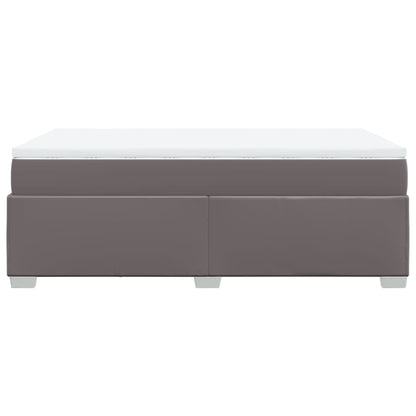 Giroletto a Molle con Materasso Grigio 120x190 cm in Similpelle | homemem39