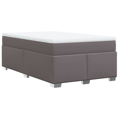 Giroletto a Molle con Materasso Grigio 120x190 cm in Similpelle | homemem39