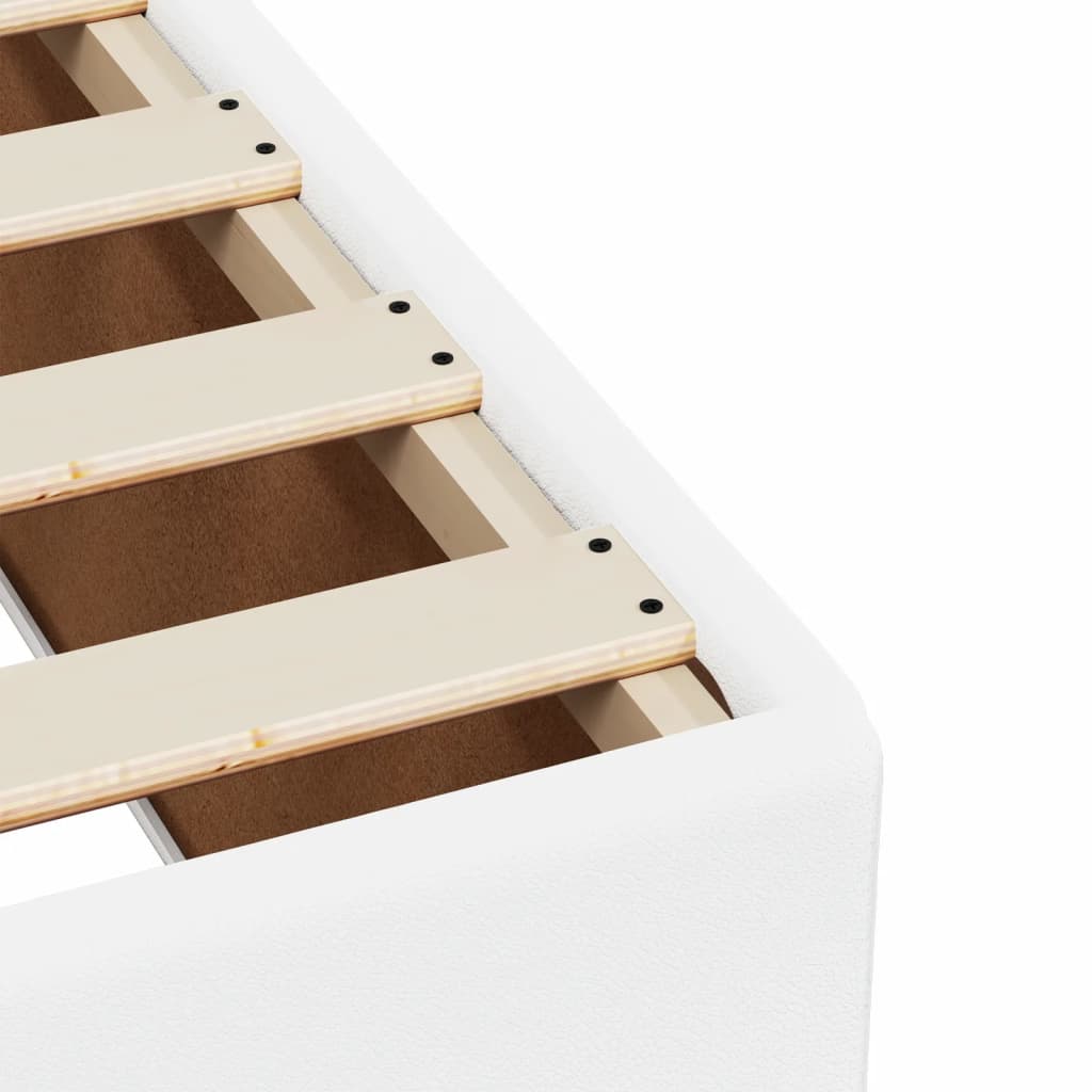 Giroletto a Molle con Materasso Bianco 120x200 cm in Similpelle - homemem39