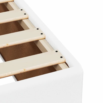 Giroletto a Molle con Materasso Bianco 120x200 cm in Similpelle - homemem39