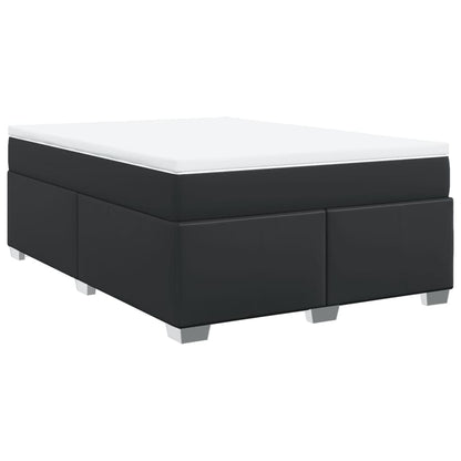 Giroletto a Molle con Materasso Nero 140x190 cm in Similpelle | homemem39