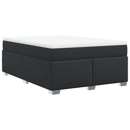 Giroletto a Molle con Materasso Nero 140x190 cm in Similpelle | homemem39