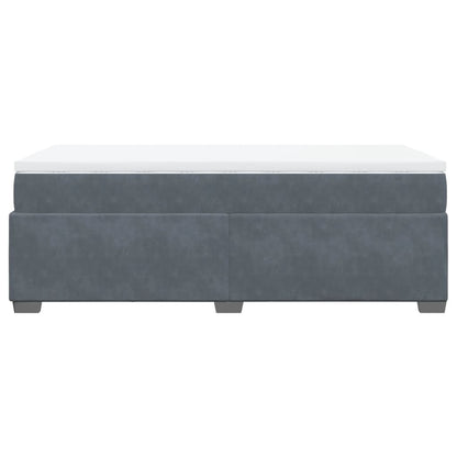 Giroletto a Molle con Materasso Grigio Scuro 80x200 cm Velluto | homemem39