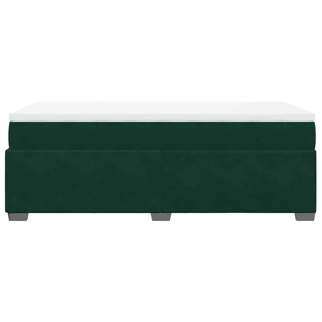 Giroletto a Molle con Materasso Verde Scuro 90x190 cm Velluto | homemem39