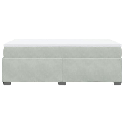 Giroletto a Molle con Materasso Grigio Chiaro 100x200cm Velluto - homemem39