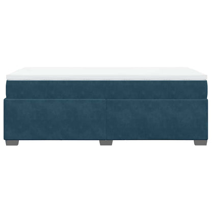 Giroletto a Molle con Materasso Blu Scuro 100x200 cm in Velluto | homemem39
