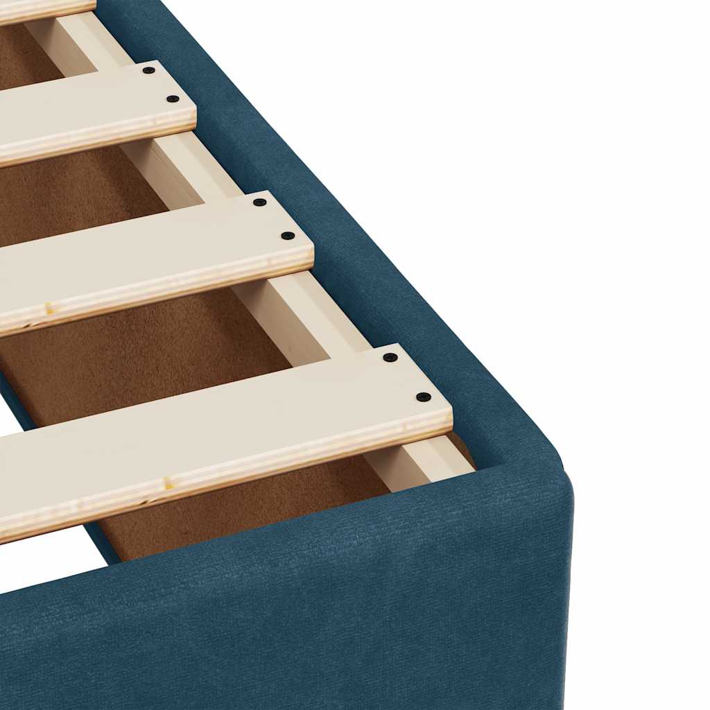 Giroletto a Molle con Materasso Blu Scuro 100x200 cm in Velluto | homemem39