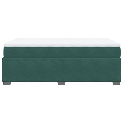 Giroletto a Molle con Materasso Verde Scuro 120x190 cm Velluto - homemem39