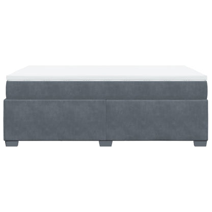 Giroletto a Molle con Materasso Grigio Scuro 120x200 cm Velluto - homemem39
