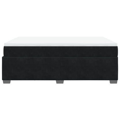 Giroletto a Molle con Materasso Nero 140x190 cm in Velluto | homemem39