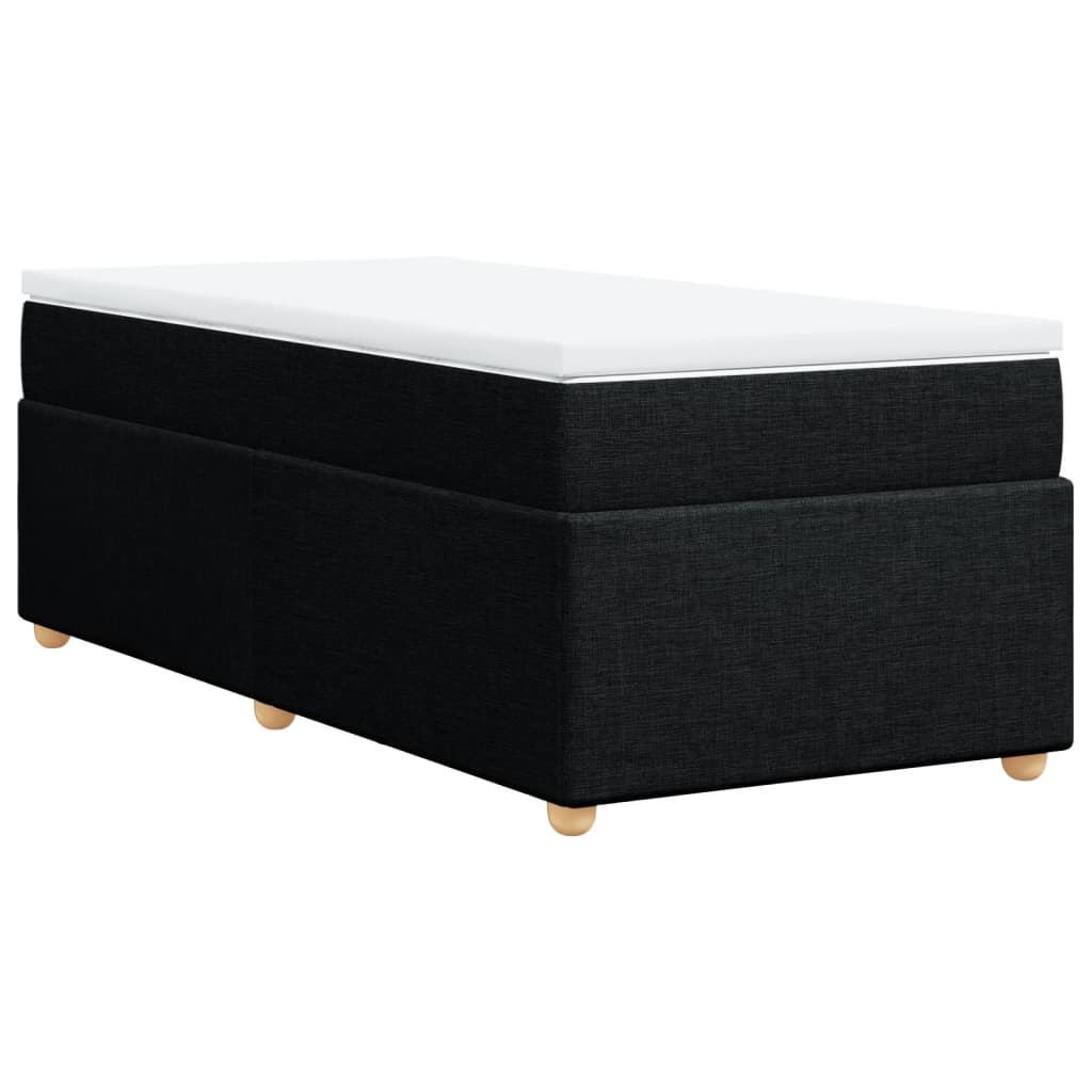 Giroletto a Molle con Materasso Nero 90x190 cm in Tessuto | homemem39
