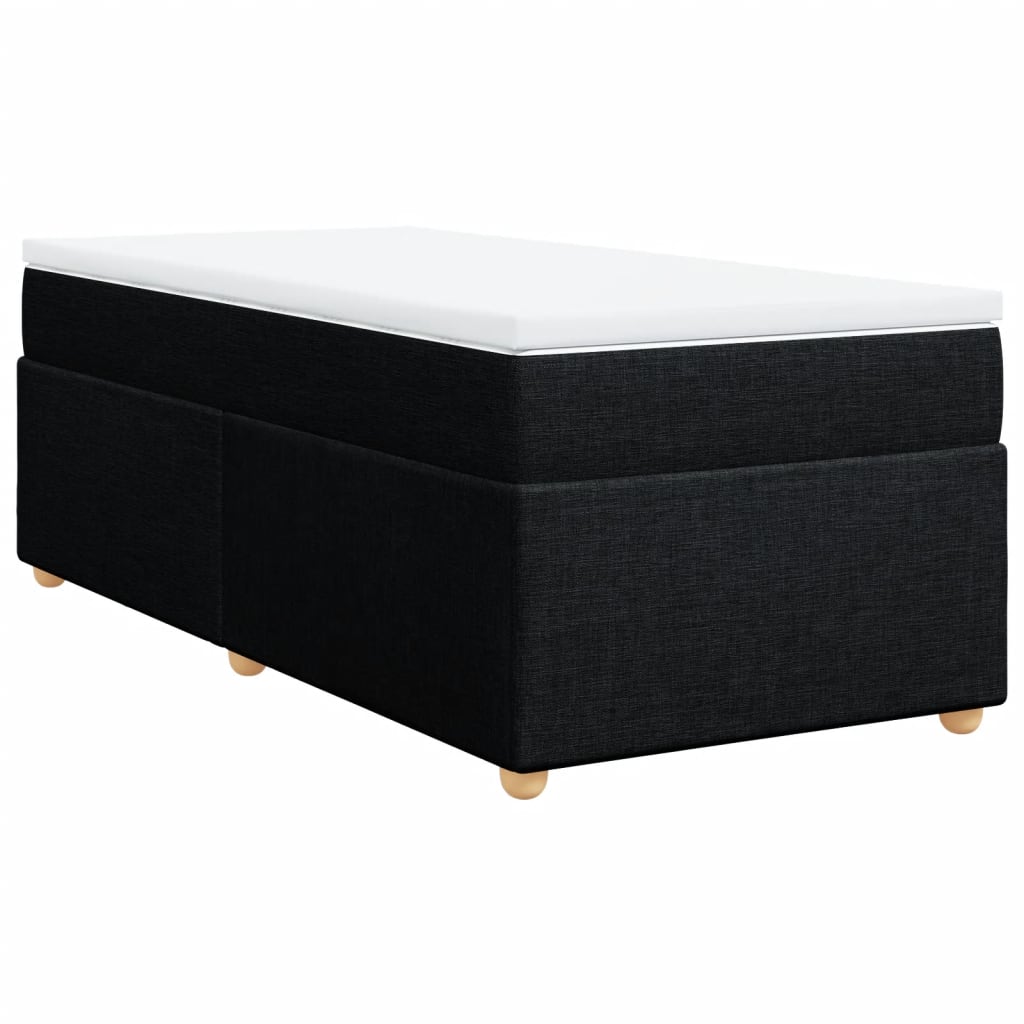 Giroletto a Molle con Materasso Nero 90x190 cm in Tessuto | homemem39