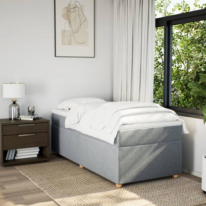 Giroletto a Molle con Materasso Grigio Chiaro 90x200 cm Tessuto | homemem39