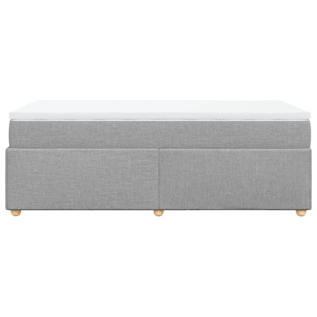 Giroletto a Molle con Materasso Grigio Chiaro 90x200 cm Tessuto | homemem39