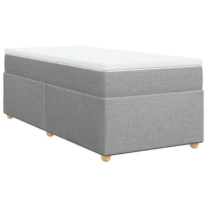 Giroletto a Molle con Materasso Grigio Chiaro 90x200 cm Tessuto | homemem39