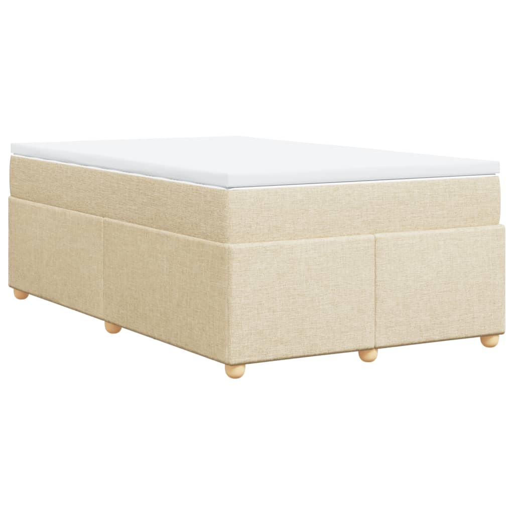 Giroletto a Molle con Materasso Crema 120x190 cm in Tessuto | homemem39