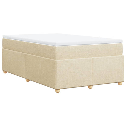 Giroletto a Molle con Materasso Crema 120x190 cm in Tessuto | homemem39