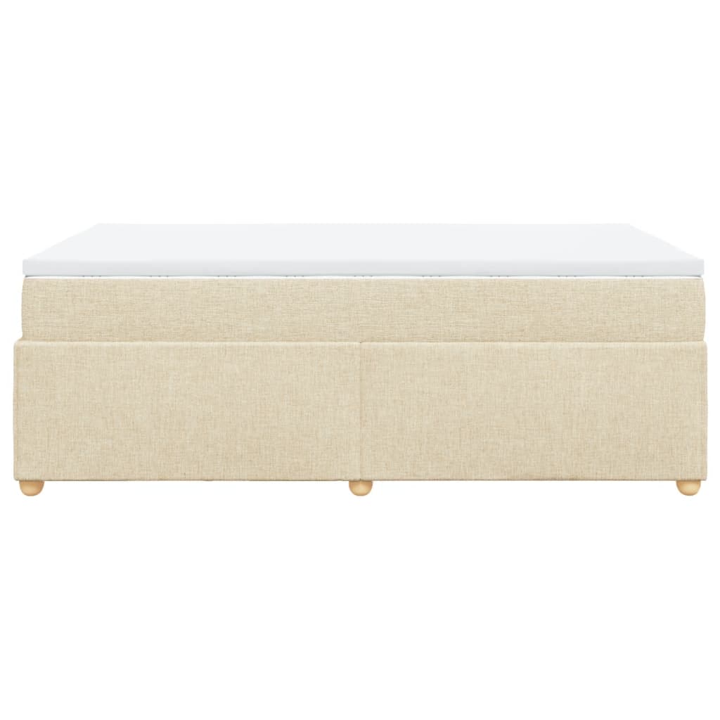 Giroletto a Molle con Materasso Crema 120x190 cm in Tessuto | homemem39