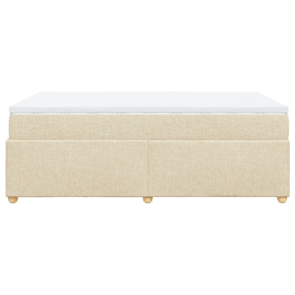 Giroletto a Molle con Materasso Crema 120x190 cm in Tessuto | homemem39