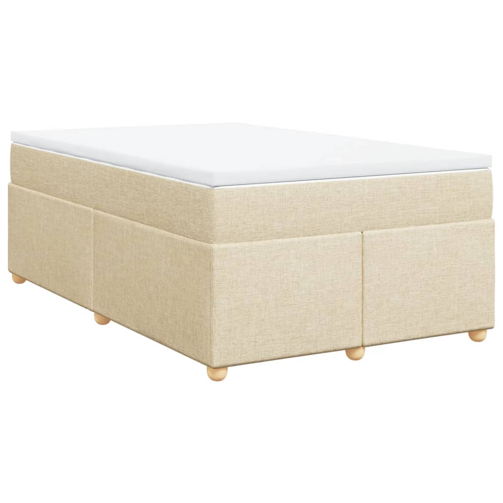 Giroletto a Molle con Materasso Crema 120x190 cm in Tessuto | homemem39