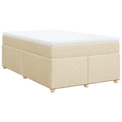 Giroletto a Molle con Materasso Crema 120x190 cm in Tessuto | homemem39