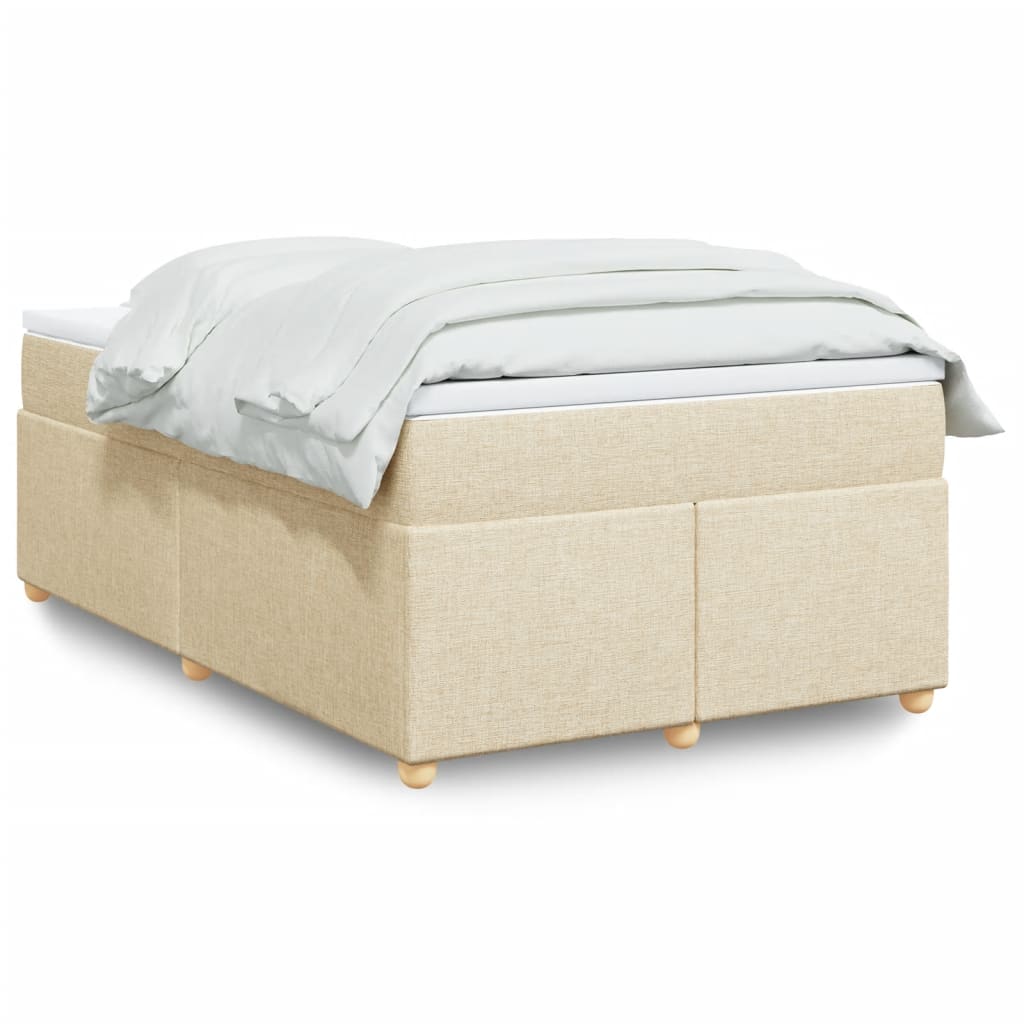 Giroletto a Molle con Materasso Crema 120x190 cm in Tessuto | homemem39