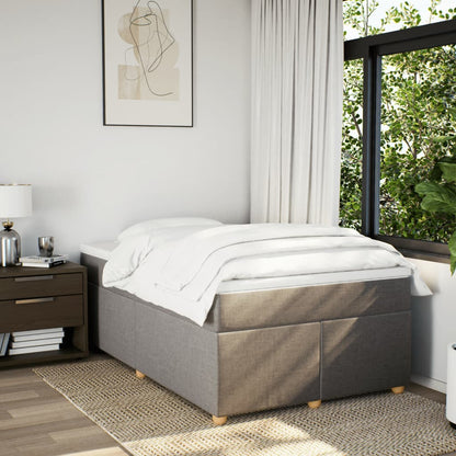 Giroletto a Molle con Materasso Tortora 120x200 cm in Tessuto | homemem39