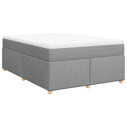 Giroletto a Molle con Materasso Grigio Chiaro 140x190cm Tessuto | homemem39