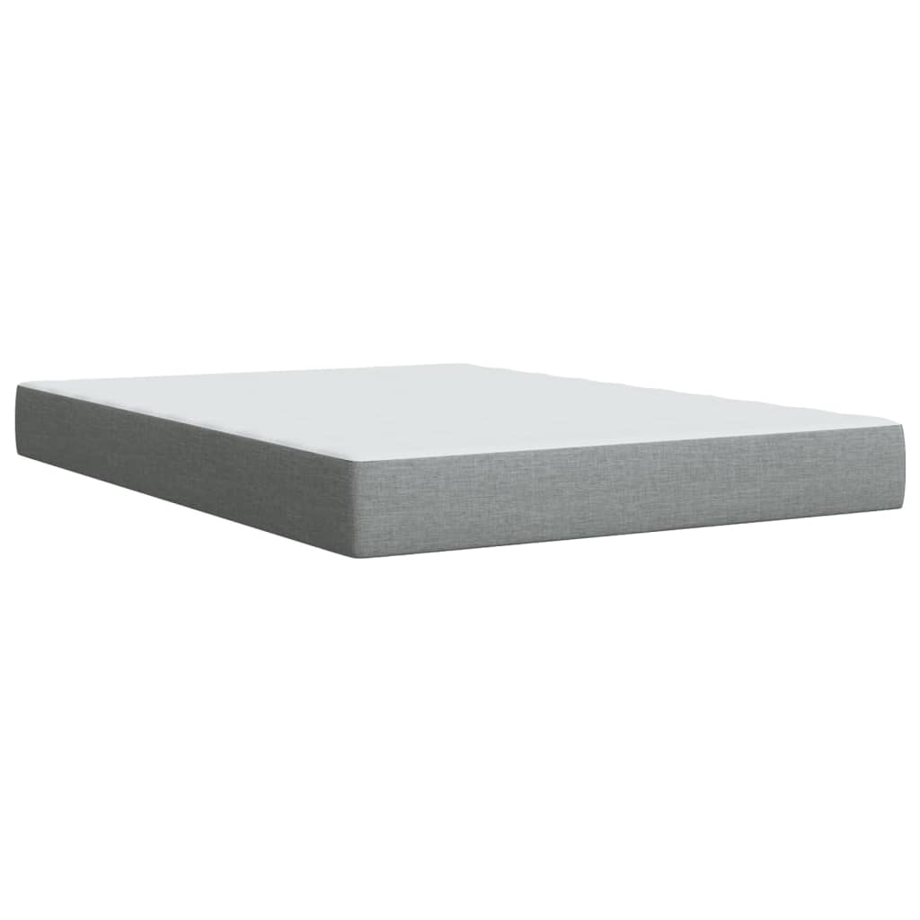 Giroletto a Molle con Materasso Grigio Chiaro 140x190cm Tessuto | homemem39