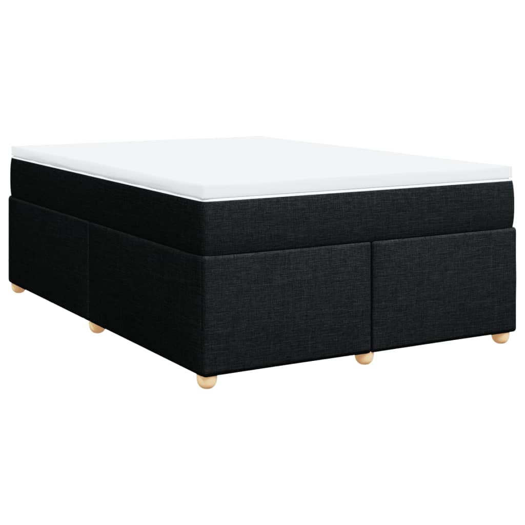 Giroletto a Molle con Materasso Nero 140x190 cm in Tessuto | homemem39