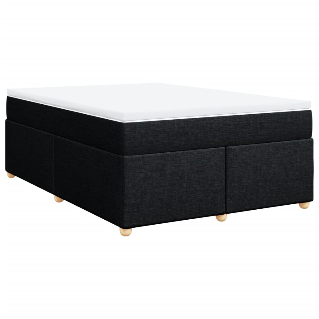 Giroletto a Molle con Materasso Nero 140x190 cm in Tessuto | homemem39