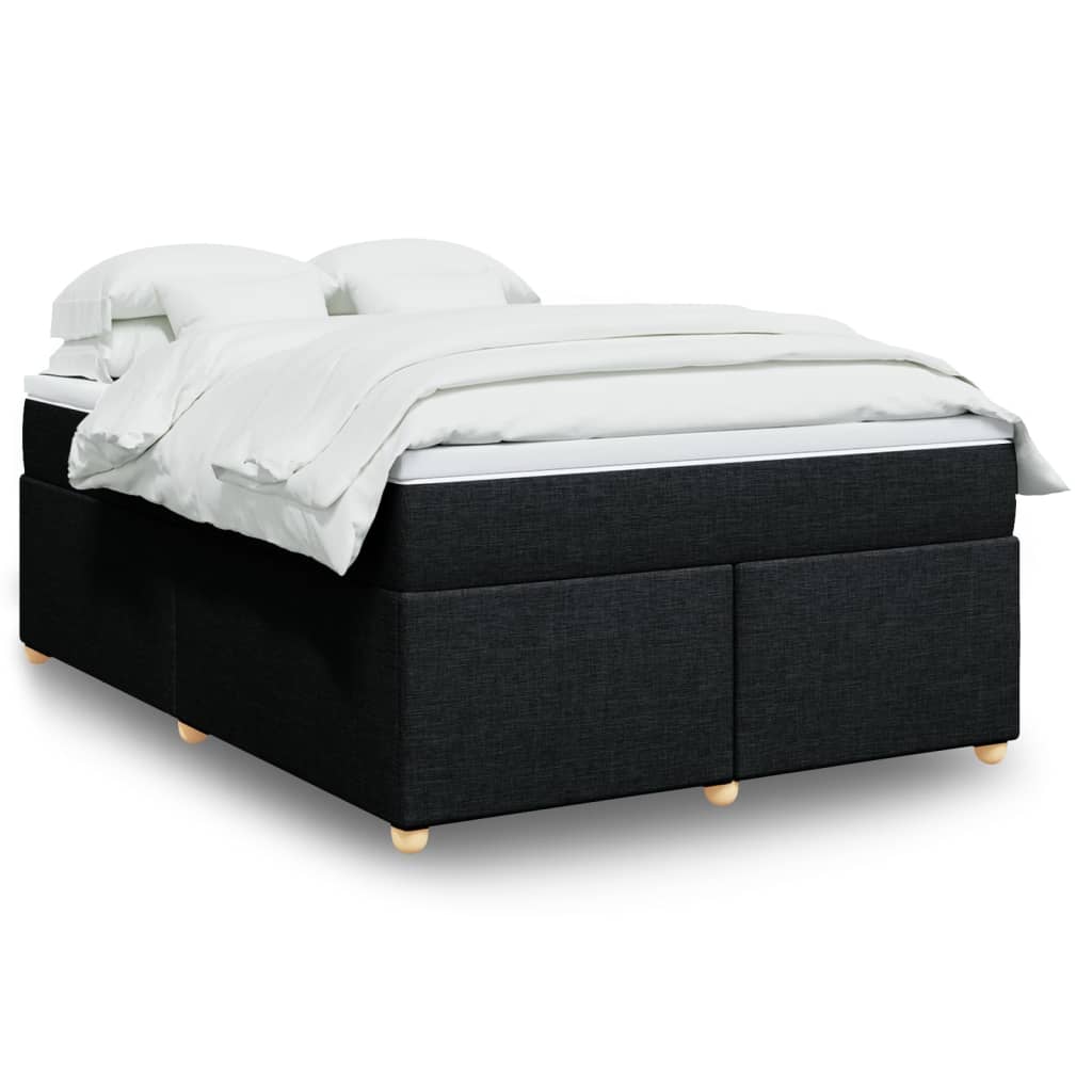 Giroletto a Molle con Materasso Nero 140x190 cm in Tessuto | homemem39