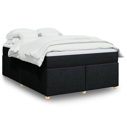 Giroletto a Molle con Materasso Nero 140x190 cm in Tessuto | homemem39