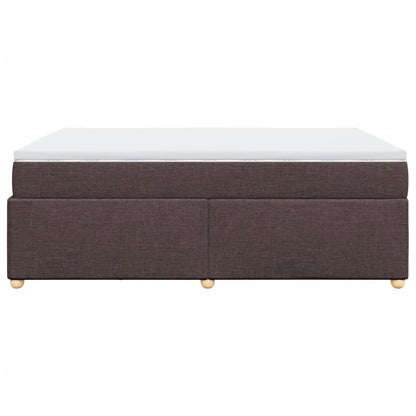 Giroletto a Molle con Materasso Marrone Scuro 140x190cm Tessuto | homemem39