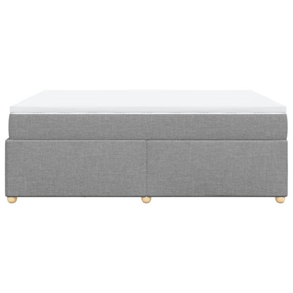 Giroletto a Molle con Materasso Grigio Chiaro 140x200cm Tessuto - homemem39