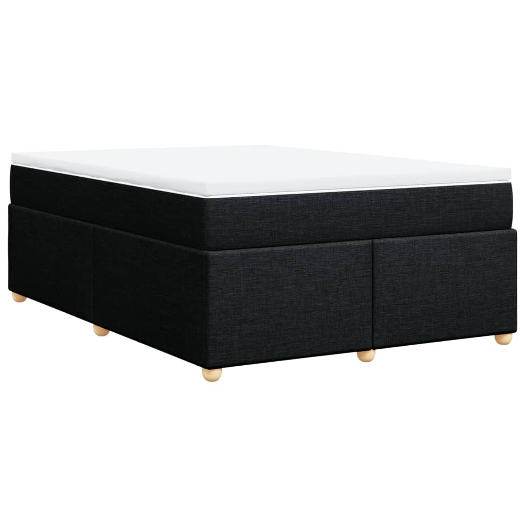 Giroletto a Molle con Materasso Nero 160x200 cm in Tessuto | homemem39