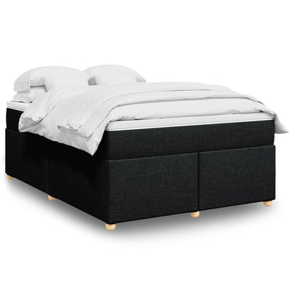 Giroletto a Molle con Materasso Nero 160x200 cm in Tessuto | homemem39
