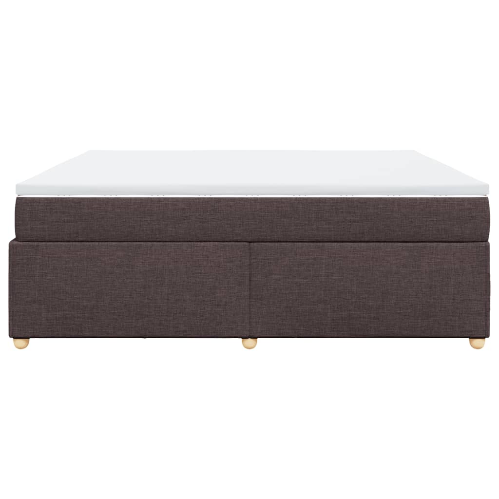 Giroletto a Molle con Materasso Marrone Scuro 180x200cm Tessuto | homemem39
