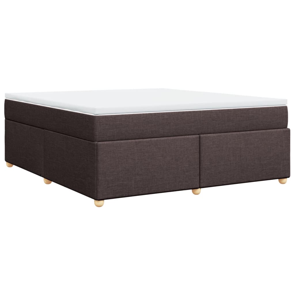 Giroletto a Molle con Materasso Marrone Scuro 180x200cm Tessuto | homemem39