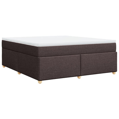 Giroletto a Molle con Materasso Marrone Scuro 180x200cm Tessuto | homemem39
