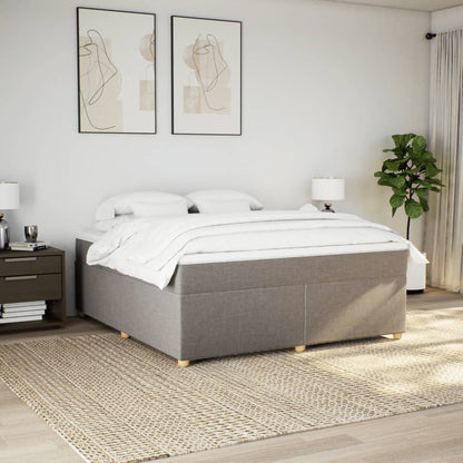 Giroletto a Molle con Materasso Tortora 180x200 cm in Tessuto | homemem39