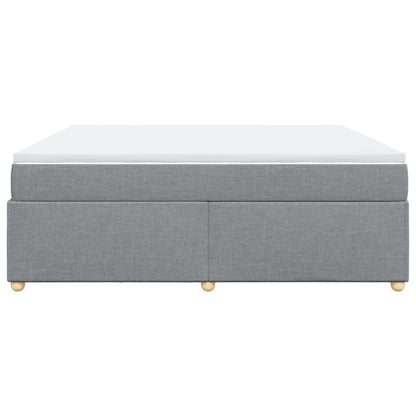 Giroletto a Molle con Materasso Grigio Chiaro 200x200cm Tessuto - homemem39