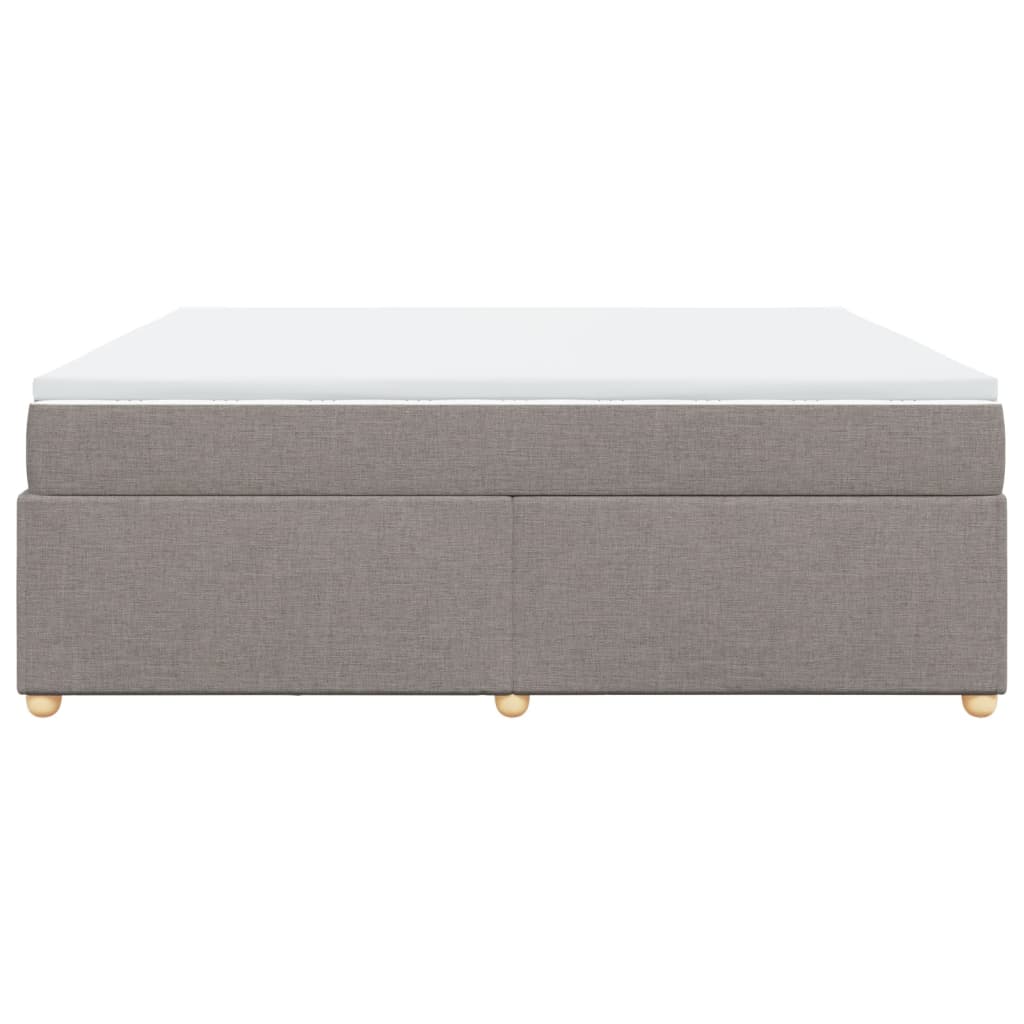 Giroletto a Molle con Materasso Tortora 200x200 cm in Tessuto | homemem39