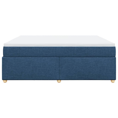 Giroletto a Molle con Materasso Blu 200x200 cm in Tessuto - homemem39