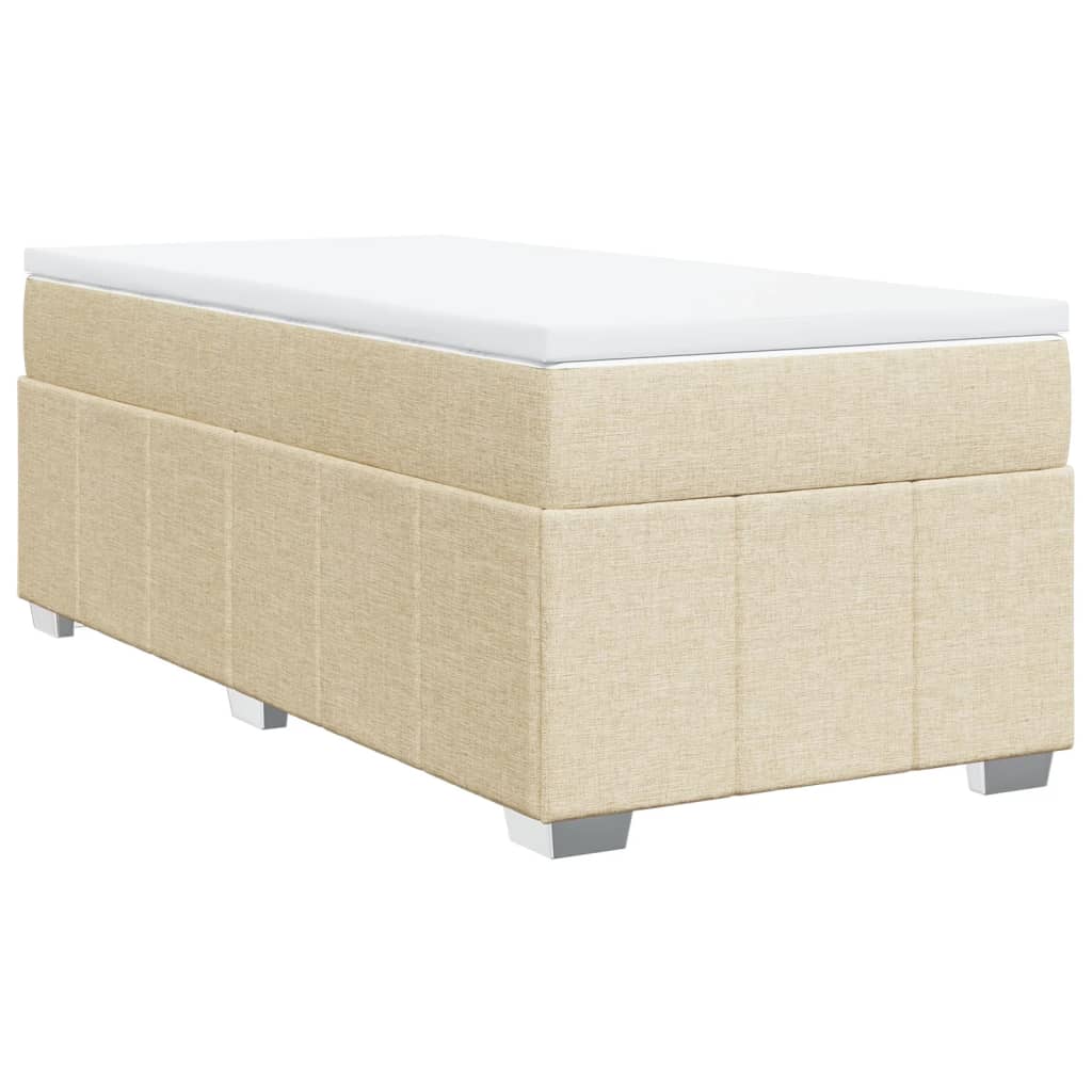 Giroletto a Molle con Materasso Crema 80x200 cm inTessuto | homemem39