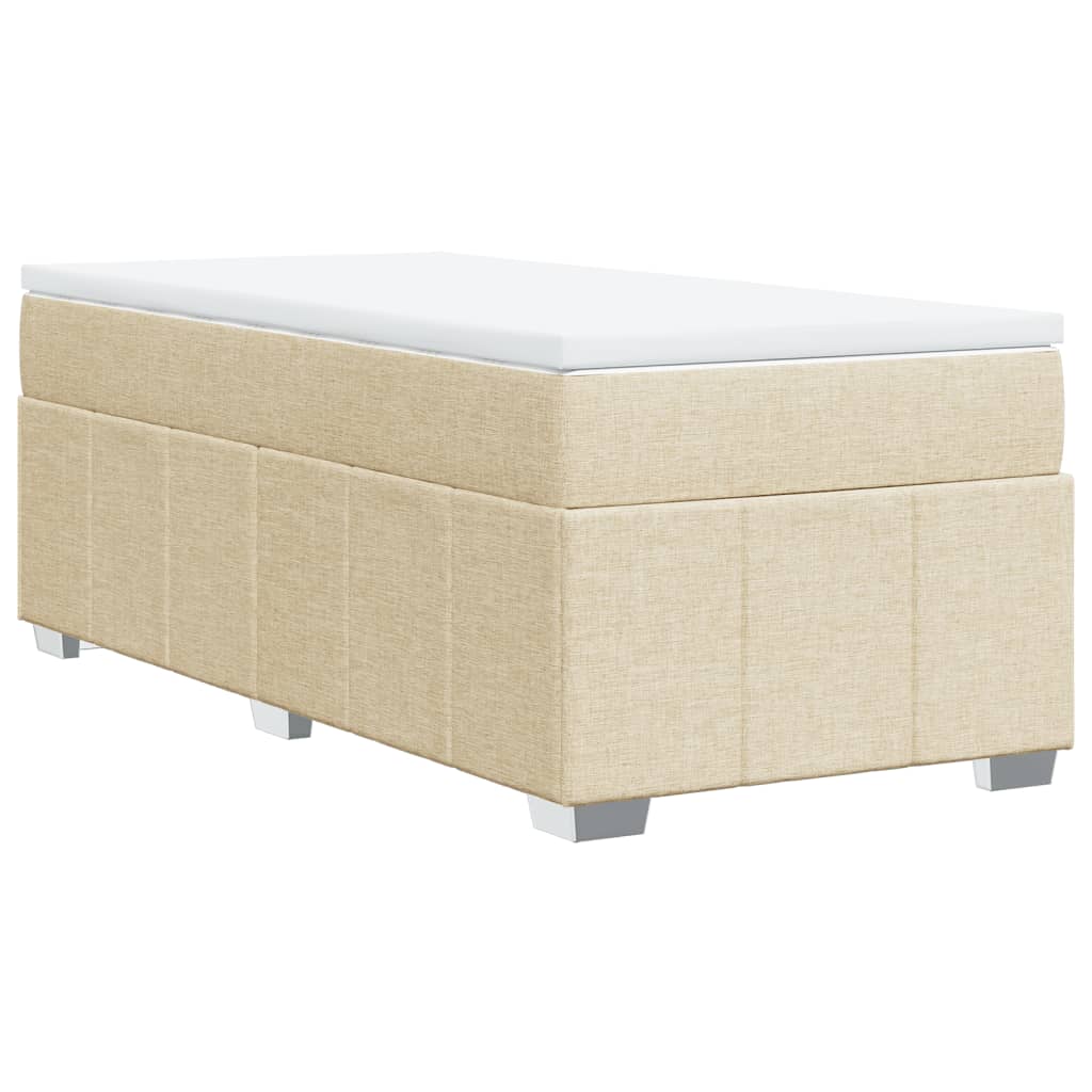 Giroletto a Molle con Materasso Crema 80x200 cm inTessuto | homemem39