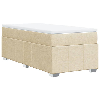 Giroletto a Molle con Materasso Crema 80x200 cm inTessuto | homemem39