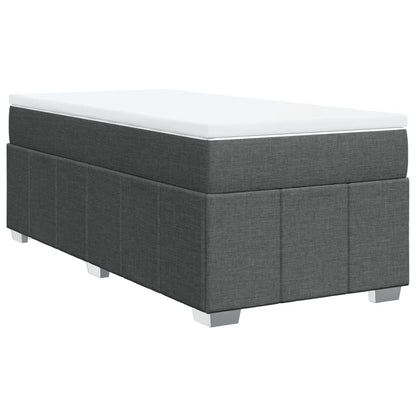 Giroletto a Molle con Materasso Grigio Scuro 90x190 cm Tessuto | homemem39