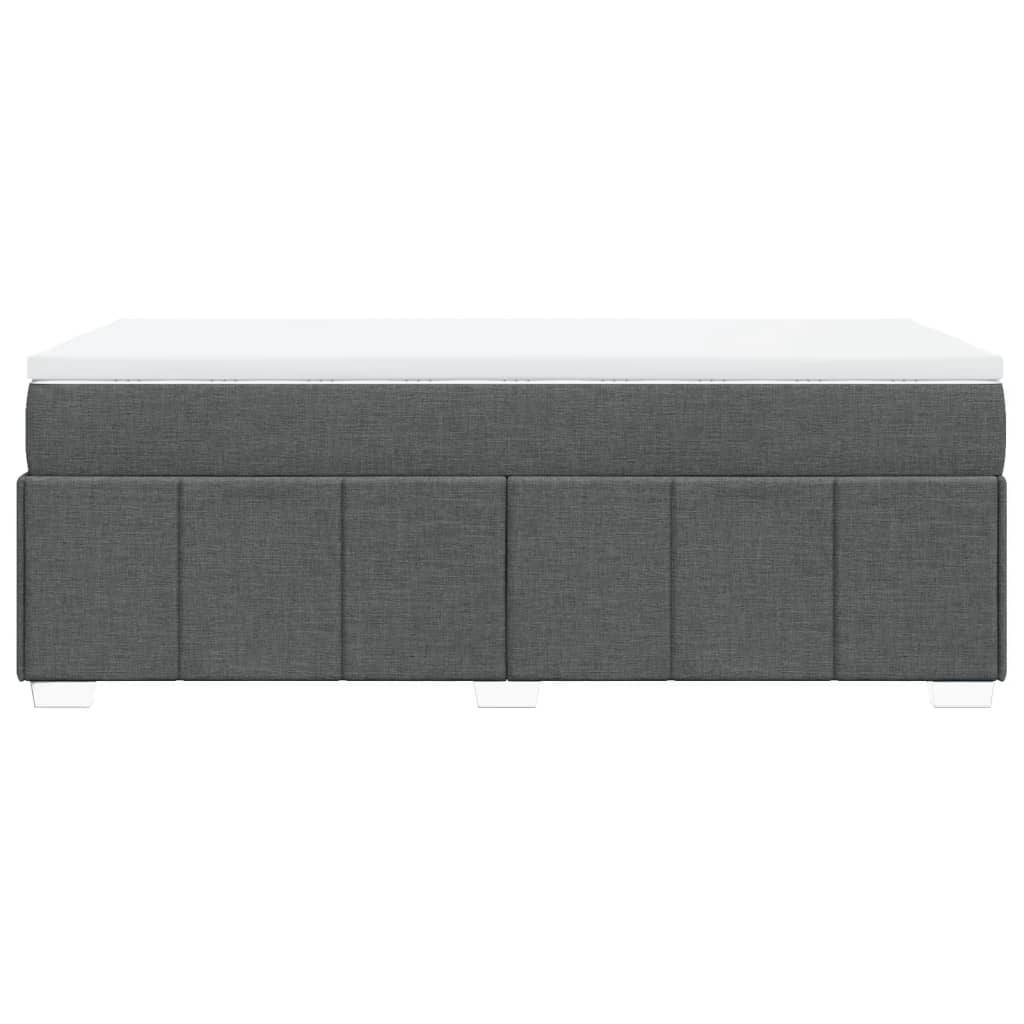 Giroletto a Molle con Materasso Grigio Scuro 90x190 cm Tessuto | homemem39